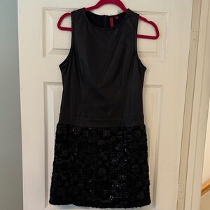5/48 Black Sleeveless Dress with Sequin Skirt
